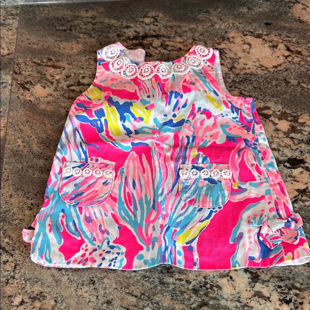 Lilly Pulitzer Pink and White Baby Dress